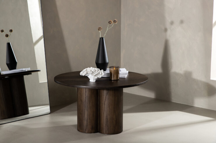 Olivia – Table basse – Moka – ⌀80 cm