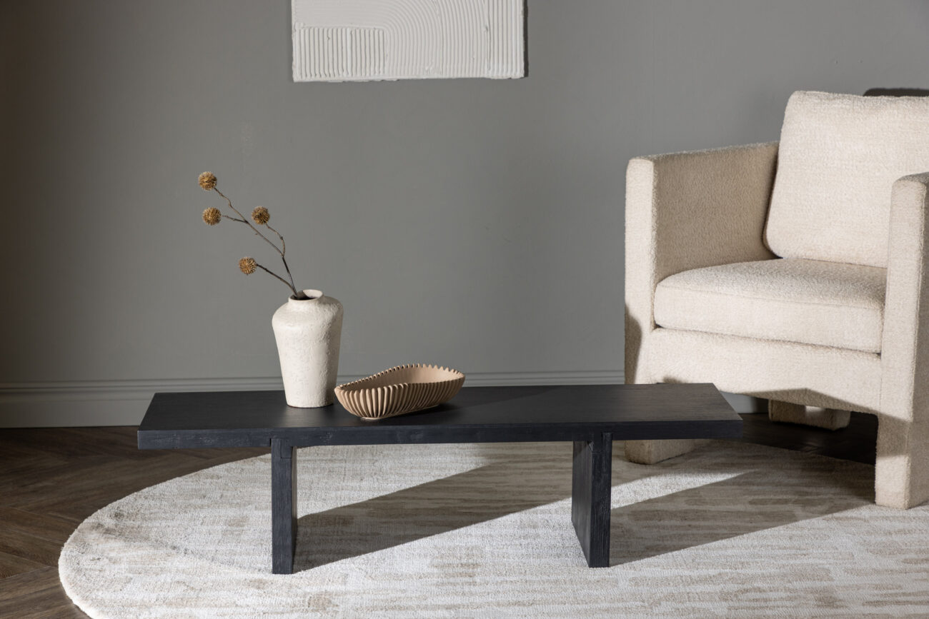 Yakunik – Table basse – Noir – 120 x 38 cm