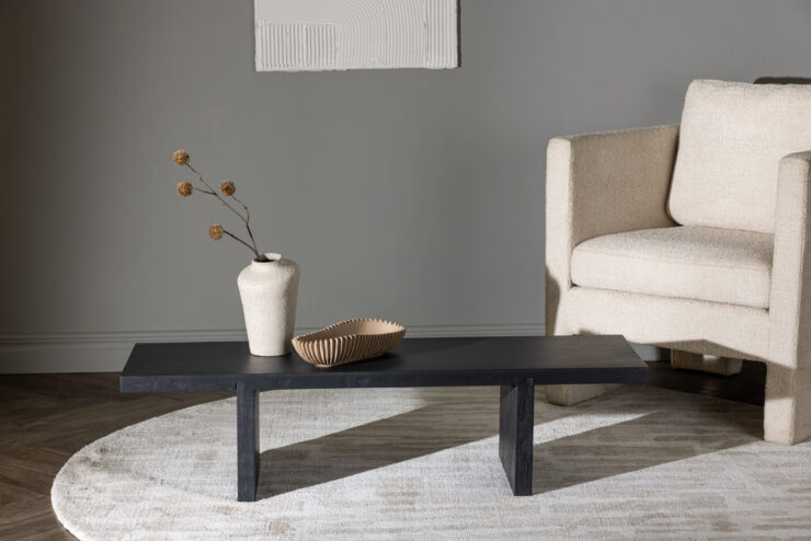 Yakunik – Table basse – Noir – 120 x 38 cm