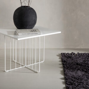 Dayton – Table basse – Blanc – 60 x 60 cm