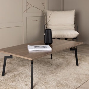 Bethan – Table basse – Noyer, Noir – 120 x 70 cm