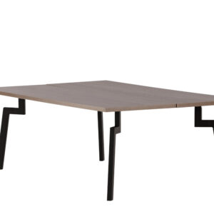 Bethan – Table basse – Noyer, Noir – 120 x 70 cm