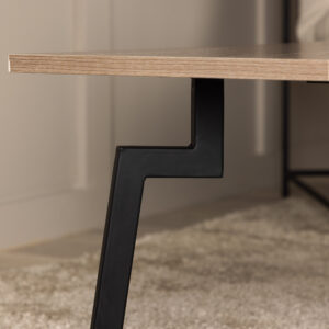 Bethan – Table basse – Noyer, Noir – 120 x 70 cm