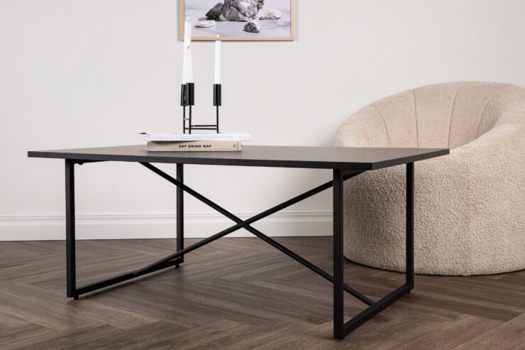 Pryor – Table basse – Noir – 110 x 70 cm