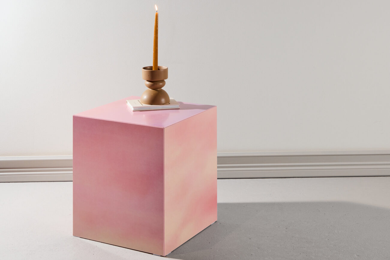 York – Table basse – Rose – 40 x 40 cm