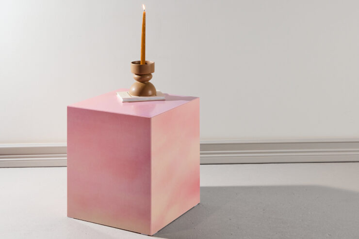 York – Table basse – Rose – 40 x 40 cm