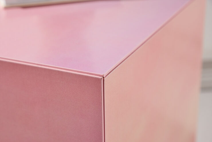 York – Table basse – Rose – 40 x 40 cm