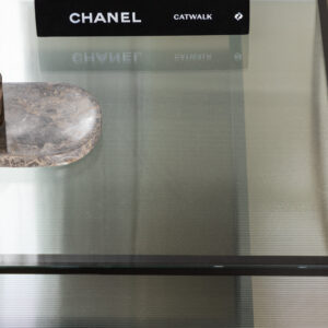 Maglehem – Table basse – Noir, Transparent – 90 x 90 cm