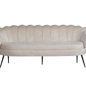 Calais – Canapé 3 places – Beige, Noir – 78 x 79 x 180 cm