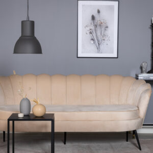 Calais – Canapé 3 places – Beige, Noir – 78 x 79 x 180 cm