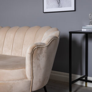 Calais – Canapé 3 places – Beige, Noir – 78 x 79 x 180 cm