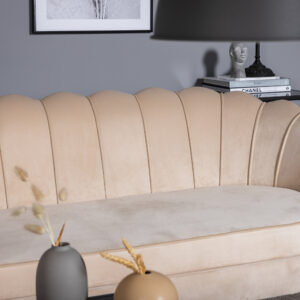 Calais – Canapé 3 places – Beige, Noir – 78 x 79 x 180 cm