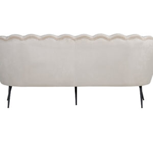 Calais – Canapé 3 places – Beige, Noir – 78 x 79 x 180 cm