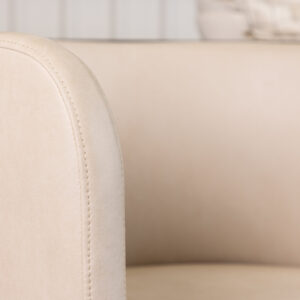 Simrishamn – Chaise de salle à manger – Beige, Noir – 60 x 75 x 58 cm