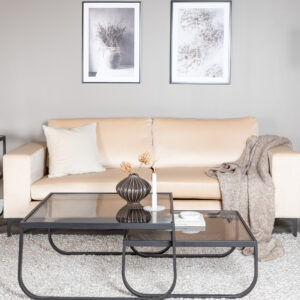 Bolero – Canapé 3 places – Beige, Noir – 88 x 84 x 215 cm