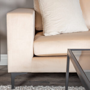 Bolero – Canapé 3 places – Beige, Noir – 88 x 84 x 215 cm