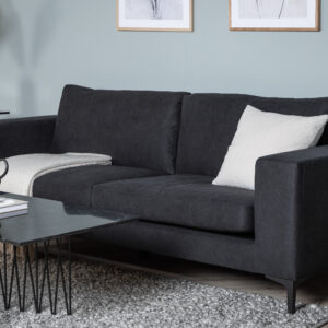 Bolero – Canapé 3 places – Noir – 88 x 84 x 215 cm