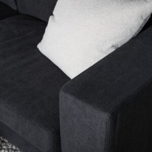 Bolero – Canapé 3 places – Noir – 88 x 84 x 215 cm