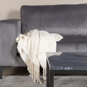 Bolero – Canapé 3 places – Noir, Gris – 88 x 84 x 215 cm