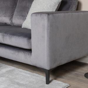 Bolero – Canapé 3 places – Noir, Gris – 88 x 84 x 215 cm