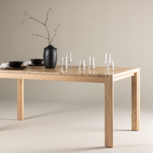 Slider – Table à manger rectangulaire – Blanchi – 170 x 95 cm