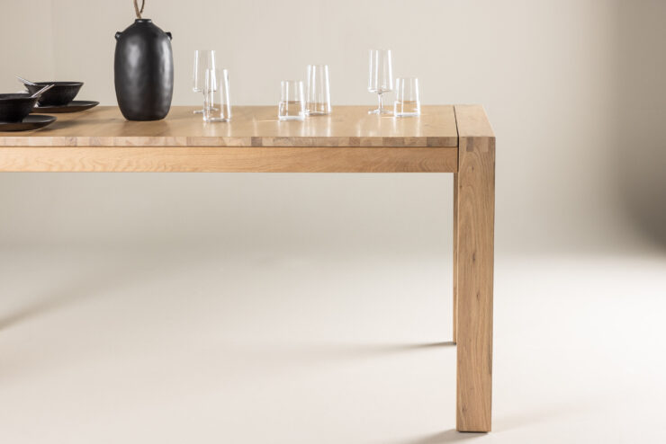 Slider – Table à manger rectangulaire – Blanchi – 170 x 95 cm