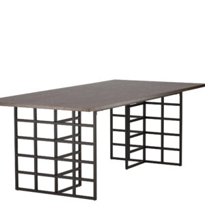 Ystad – Table à manger rectangulaire – Noir, Moka – 220 x 100 cm