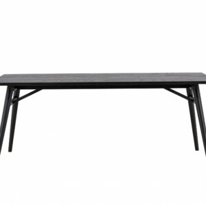 Sleek – Table à manger rectangulaire – Noir – 195 x 95 cm