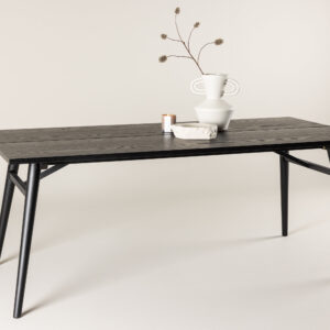 Sleek – Table à manger rectangulaire – Noir – 195 x 95 cm