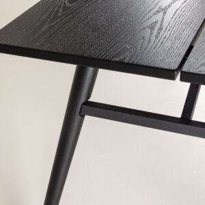 Sleek – Table à manger rectangulaire – Noir – 195 x 95 cm