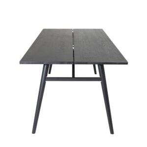 Sleek – Table à manger rectangulaire – Noir – 195 x 95 cm