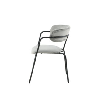 Arrow – Chaise de salle à manger – Noir, Gris – 61 x 79 x 58 cm