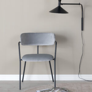 Arrow – Chaise de salle à manger – Noir, Gris – 61 x 79 x 58 cm