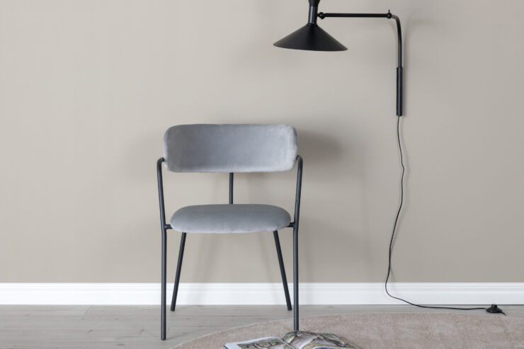 Arrow – Chaise de salle à manger – Noir, Gris – 61 x 79 x 58 cm