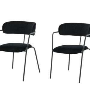 Arrow – Chaise de salle à manger – Noir – 61 x 79 x 58 cm