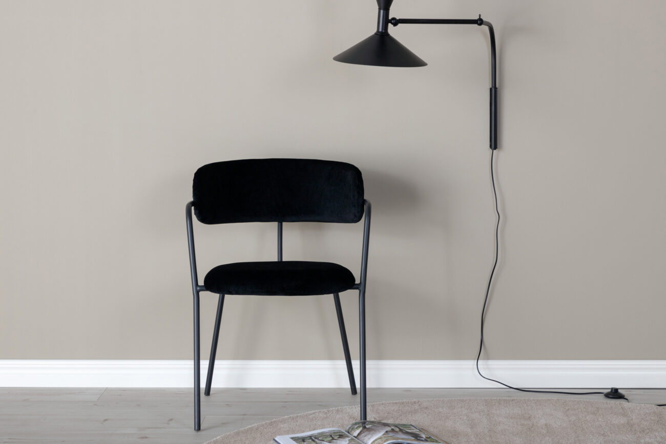 Arrow – Chaise de salle à manger – Noir – 61 x 79 x 58 cm