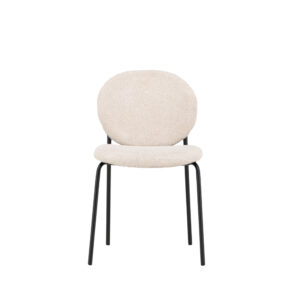 Vault – Chaise de salle à manger – Beige, Noir – 62 x 80 x 47 cm