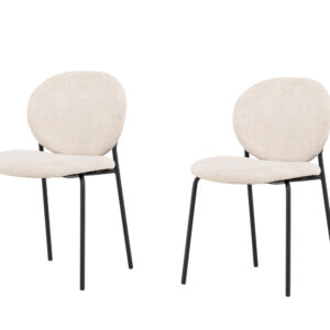 Vault – Chaise de salle à manger – Beige, Noir – 62 x 80 x 47 cm