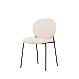 Vault – Chaise de salle à manger – Beige, Noir – 62 x 80 x 47 cm
