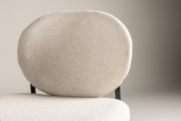 Vault – Chaise de salle à manger – Beige, Noir – 62 x 80 x 47 cm