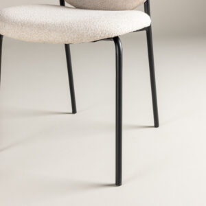 Vault – Chaise de salle à manger – Beige, Noir – 62 x 80 x 47 cm