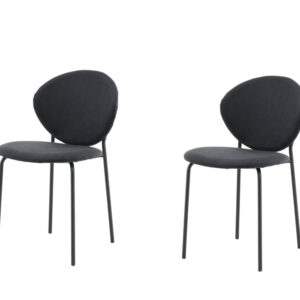 Vault – Chaise de salle à manger – Noir – 62 x 80 x 46 cm