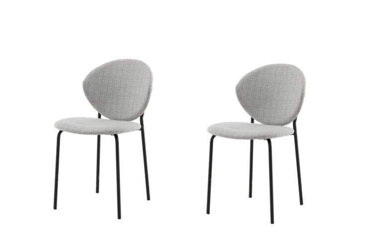 Vault – Chaise de salle à manger – Noir, Gris – 62 x 80 x 46 cm