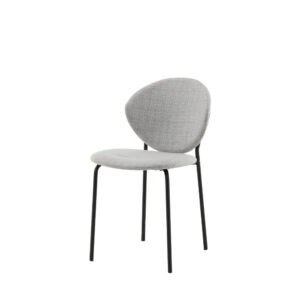 Vault – Chaise de salle à manger – Noir, Gris – 62 x 80 x 46 cm
