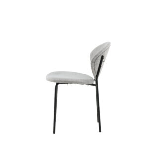 Vault – Chaise de salle à manger – Noir, Gris – 62 x 80 x 46 cm