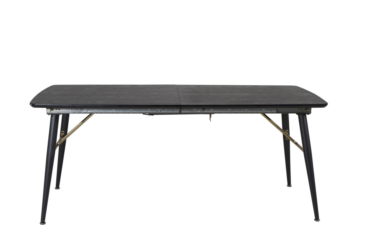 Gold – Table à manger rectangulaire – Noir – 180 x 85 cm