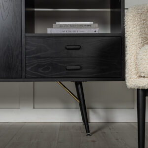 Gold – Commode – Noir, Doré – 46 x 80 x 160 cm