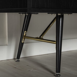 Gold – Commode – Noir, Doré – 46 x 80 x 160 cm