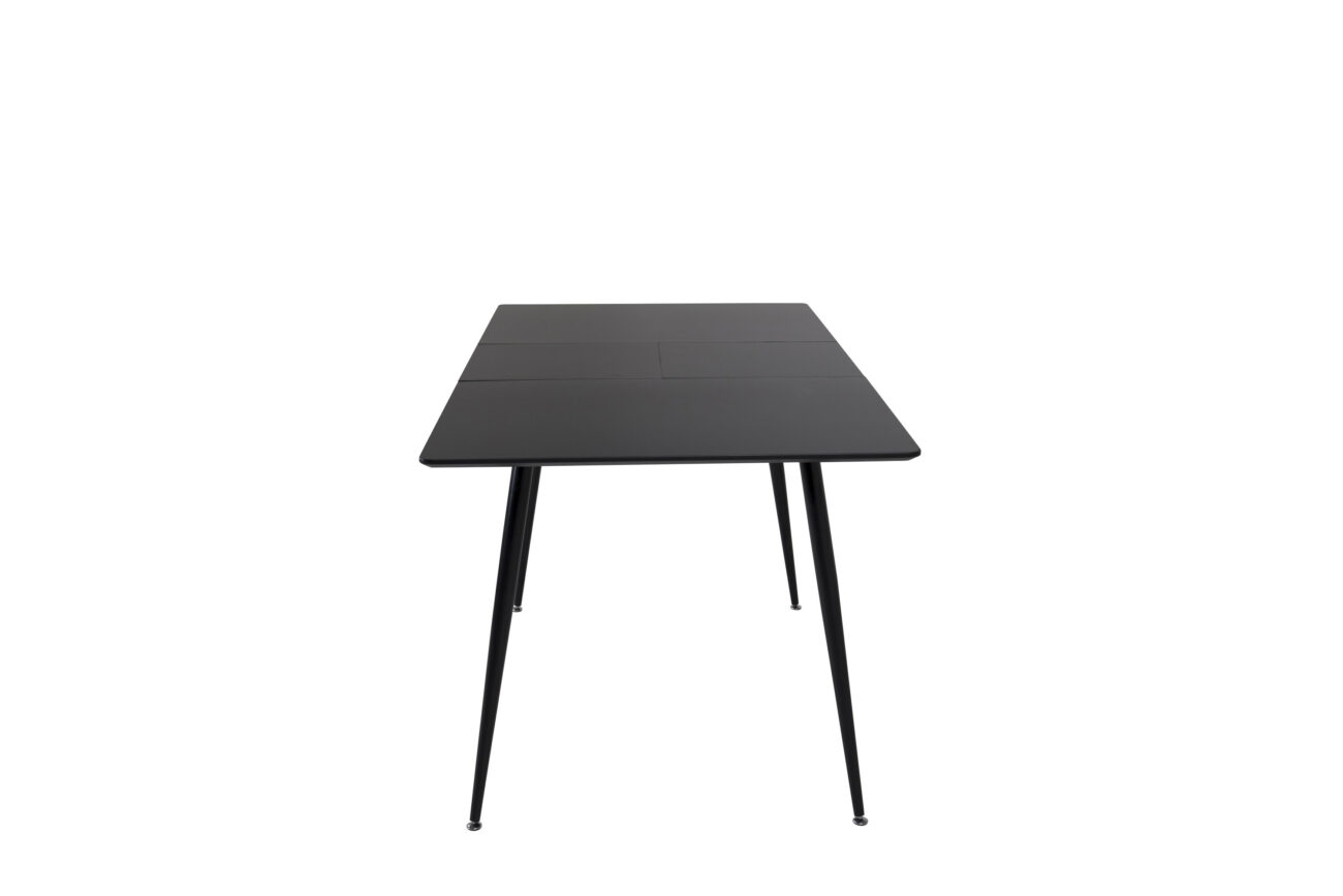 Silar – Table à manger rectangulaire – Noir – 120 x 80 cm