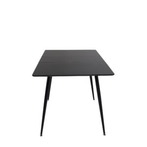 Silar – Table à manger rectangulaire – Noir – 120 x 80 cm